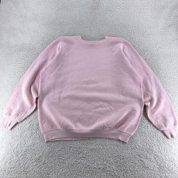 Vintage Fruit Of The Loom Sweatshirt Mens L Pink M&M Auto Transmissions Car 90s - Picture 4 of 9